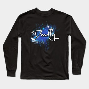 Deadly graffiti blue Long Sleeve T-Shirt